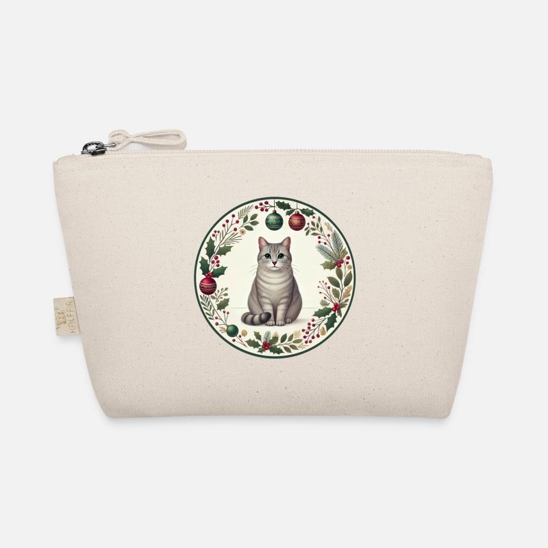 Motif de Noël avec le chat Vasili - Trousse biologique - nature
