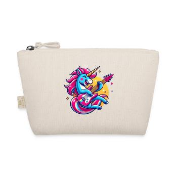 Rocking Unicorn Guitar Design - Organic Pouch - nature - Front