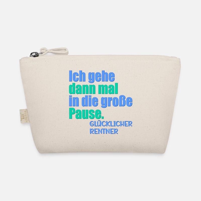GLÜCKLICHER RENTNER RENTE - Bio-Täschchen - Natur