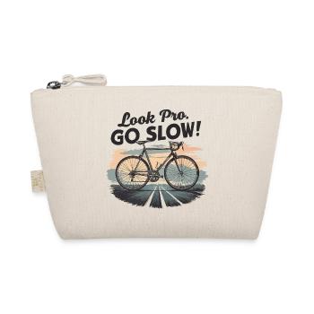 Vintage Fahrrad Look Pro Go Slow - Bio-Täschchen - Natur - Vorne