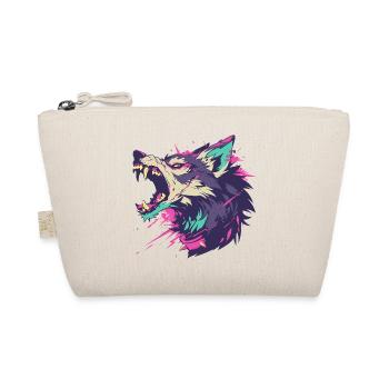 Portrait d'un loup furieux avec des couleurs vives - Trousse biologique - nature - Devant