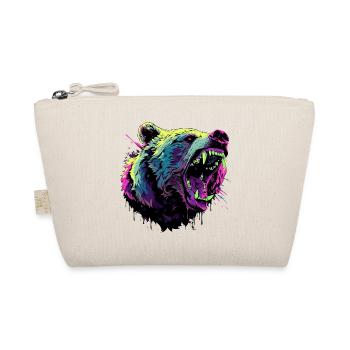 Tête d'ours furieux dans un style pop art vibrant - Trousse biologique - nature - Devant