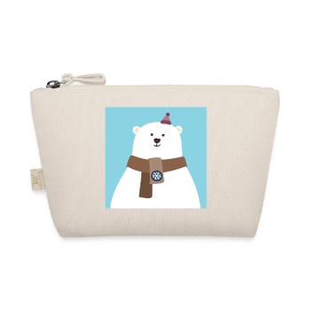 Poster Eisbär Nordpol Bär Eis Schnee Winter cool - Bio-Täschchen - Natur - Vorne
