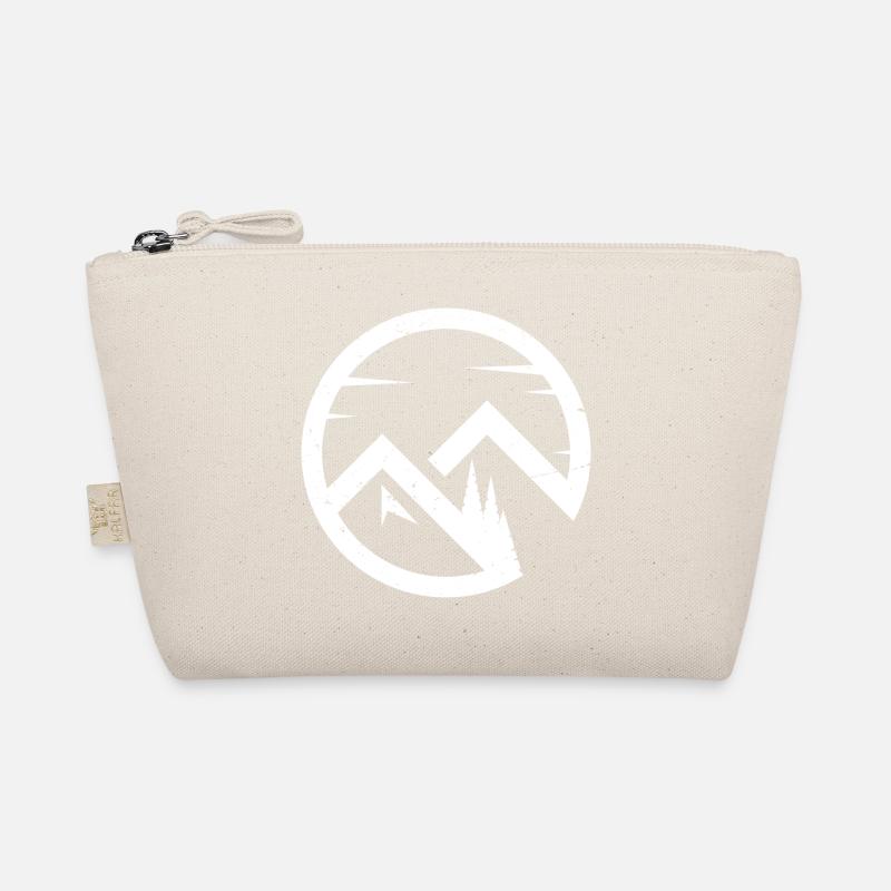 Circular Mountain Emblem Organic Pouch