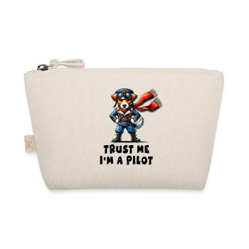 Jack Russell Terrier Pilot - Organic Pouch - nature - Front