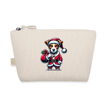 Jack Russell Terrier Santa Claus - Organic Pouch - nature - Front