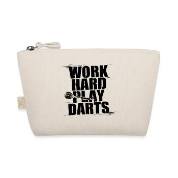 Work Hard Play Darts Darts Player Darts Sport - Organic Pouch - nature - Front