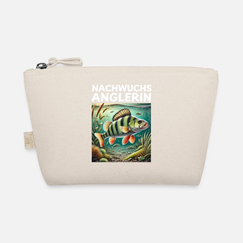 Nachwuchs Anglerin Barsch Angler Motiv - Bio-Täschchen - Natur