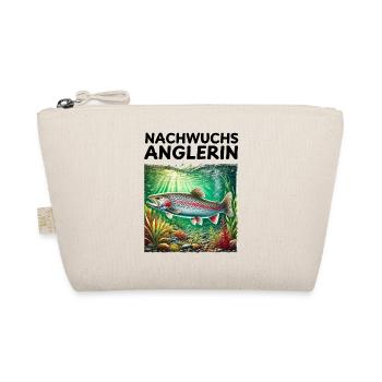 Nachwuchs Anglerin Forelle Geschenk Angler Geburt - Bio-Täschchen - Natur - Vorne