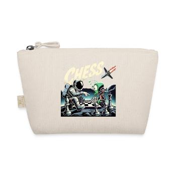 Astronaut Alien Chess Rocket Universe Gift - Organic Pouch - nature - Front