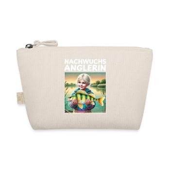 Nachwuchs Angerin - Geschenk Geburt Angelverein - Bio-Täschchen - Natur - Vorne