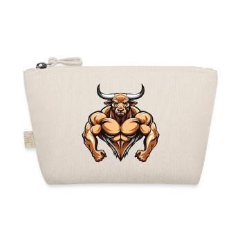 Bulle Stier Muskeln Beast Gym Martial Arts MMA - Bio-Täschchen - Natur - Vorne