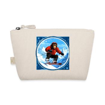Ski Monkey - Organic Pouch - nature - Front