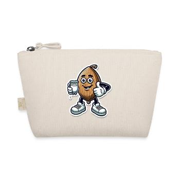 Lustiges Mandelmilch Cartoon Design - Bio-Täschchen - Natur - Vorne