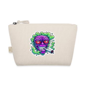 Alien Smoke Head Cartoon Sticker - Organic Pouch - nature - Front