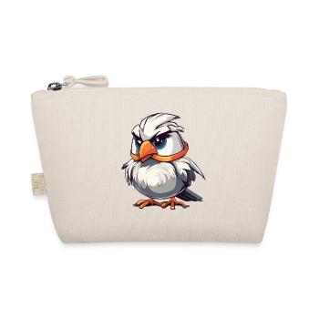 Charming Cartoon Bald Eagle Illustration - Organic Pouch - nature - Front