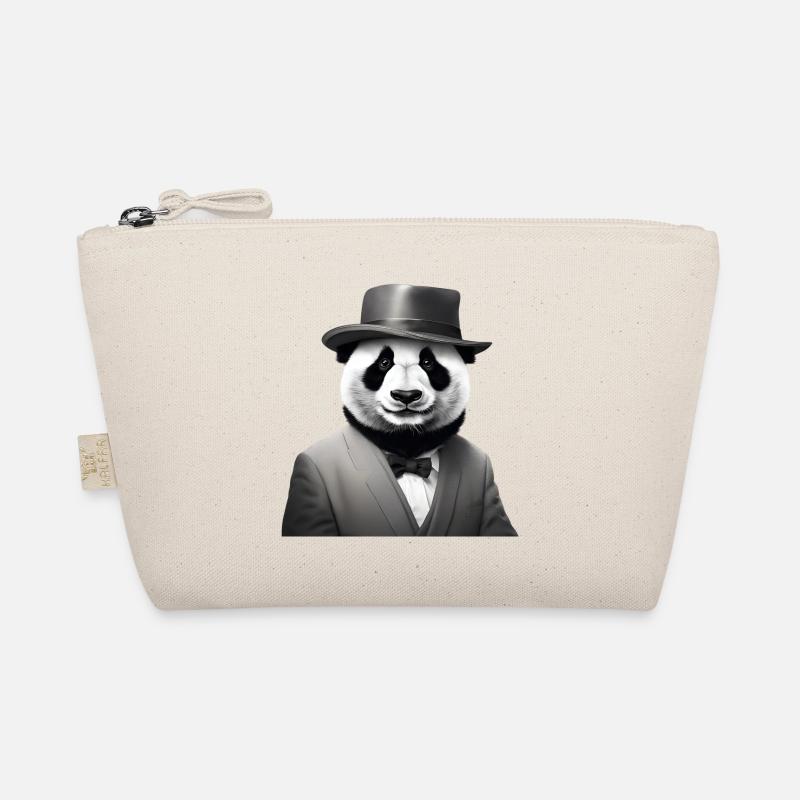 Panda élégant en smoking classique et fedora Trousse biologique