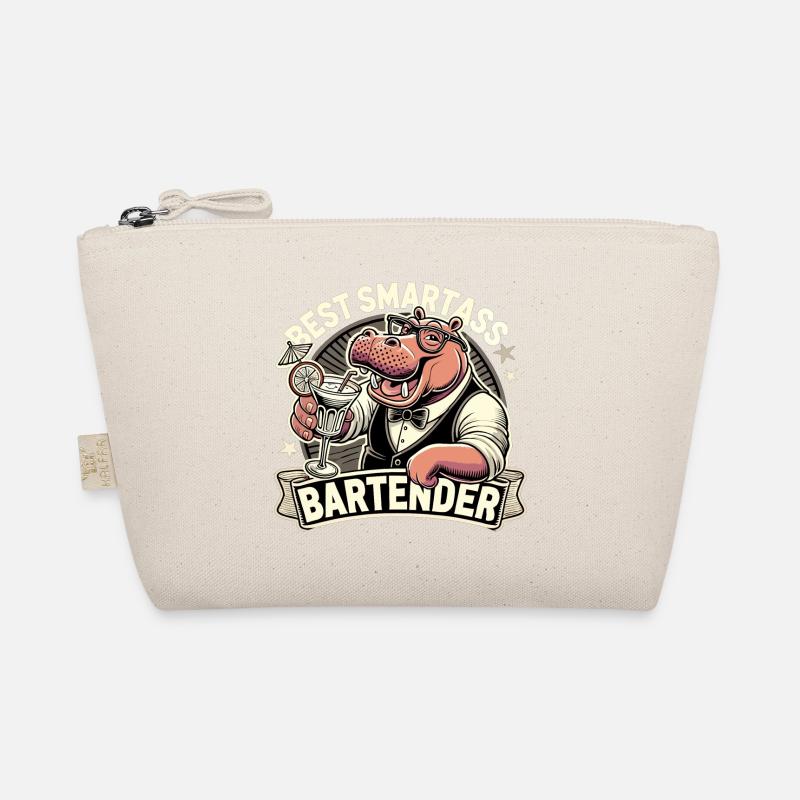 Barkeeper Barmann Nilpferd Flusspferd Geschenk Bio-Täschchen