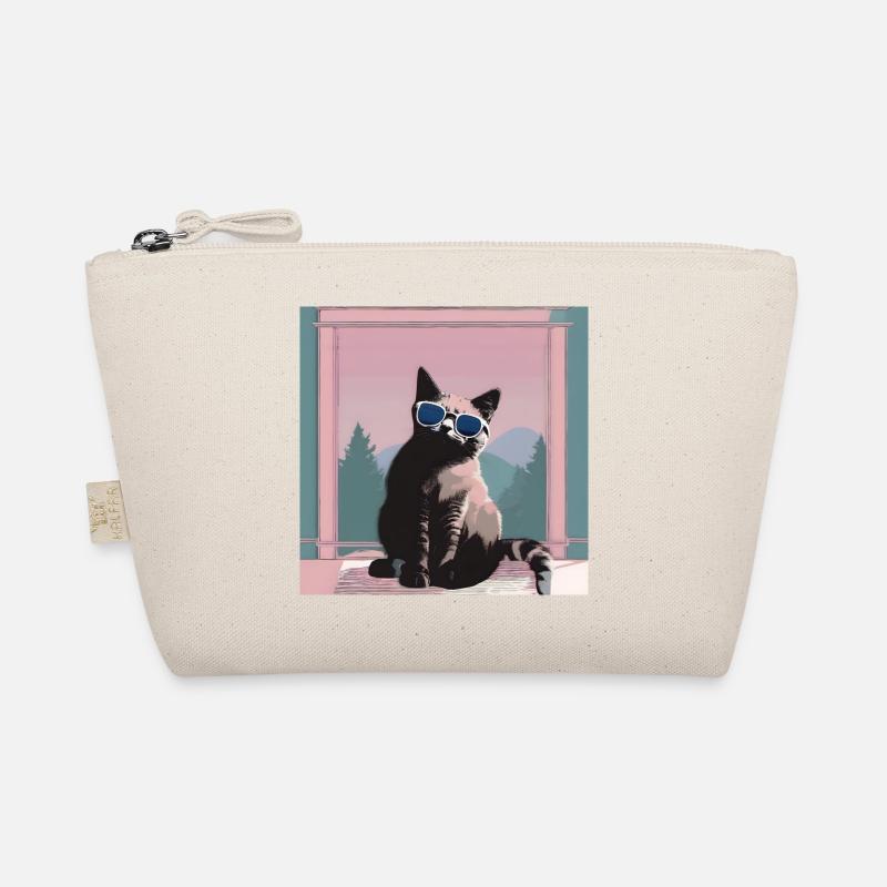 Chat au look rétro d’été Trousse biologique