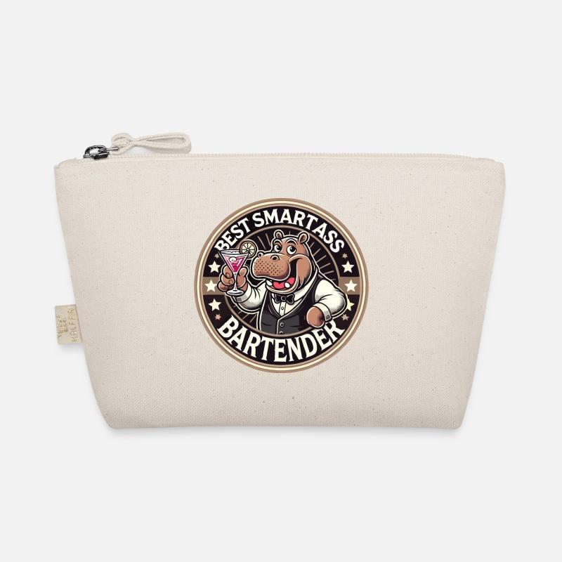 Barkeeper Barmann Nilpferd Flusspferd Geschenk Bio-Täschchen