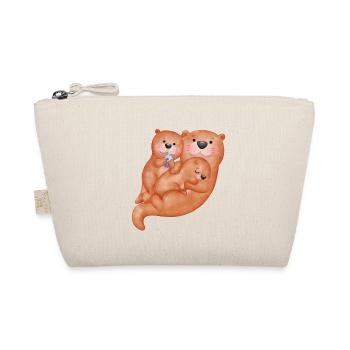 Cute otter family - Organic Pouch - nature - Front