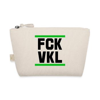 Against Vowels FCK VKL Saying Quote - Organic Pouch - nature - Front