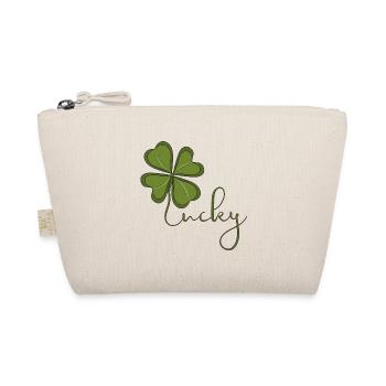 Lucky Four Leaf Clover - Organic Pouch - nature - Front