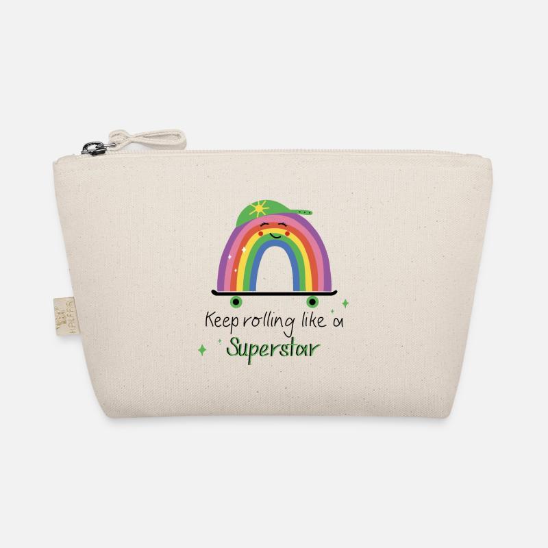 Keep Rolling Like a Superstar - Regenbogen Skate Bio-Täschchen