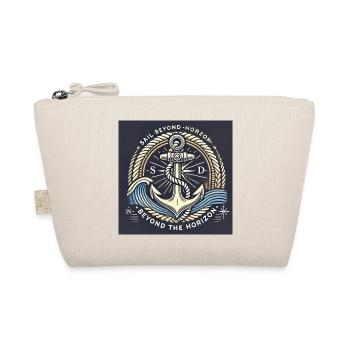 beyond the horizon maritime timeless motif anchor - Organic Pouch - nature - Front