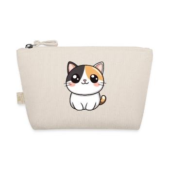 chat mignon avec des yeux brillants, dessin kawaii - Trousse biologique - nature - Devant