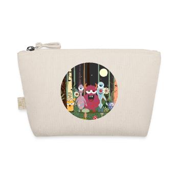 Happy group of monsters in the magical forest - Organic Pouch - nature - Front