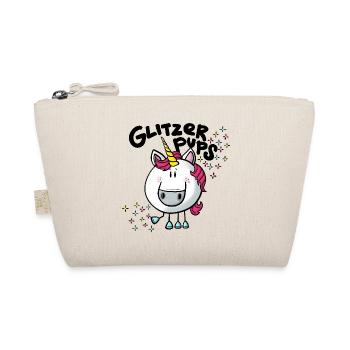 Einhorn Glitzerpups - Bio-Täschchen - Natur - Vorne
