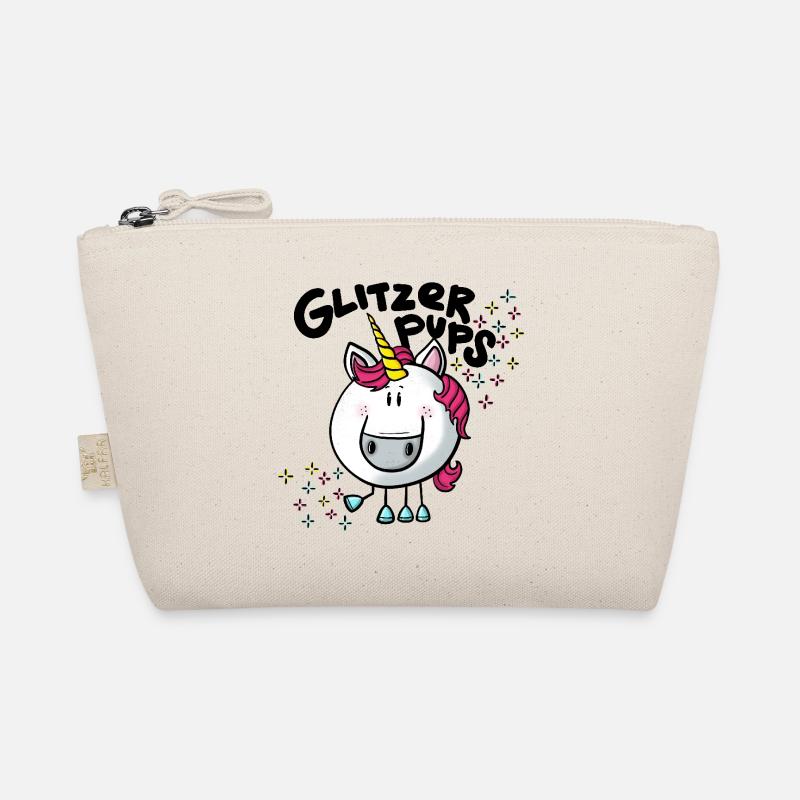Einhorn Glitzerpups - Bio-Täschchen - Natur