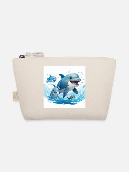 Dolphins Dance - Organic Pouch - nature - Front