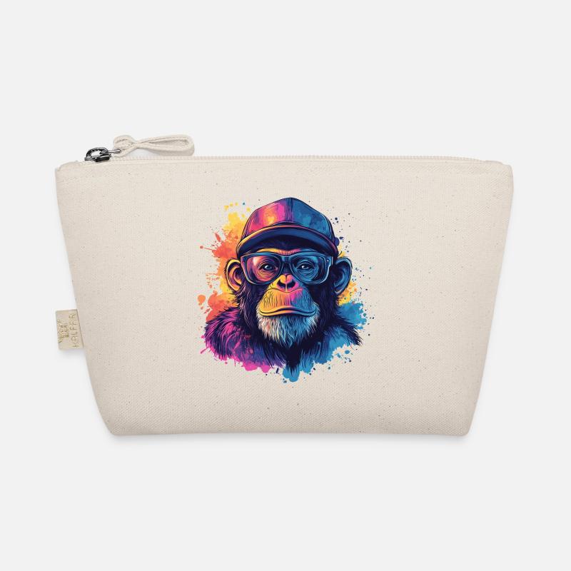 Wasserfarben Hipster Affe Bio-Täschchen
