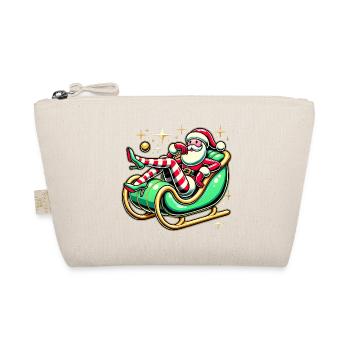 Sassy Santa Lounging on Sleigh - Organic Pouch - nature - Front