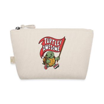 Turtley Awesome Flag Turtle - Organic Pouch - nature - Front