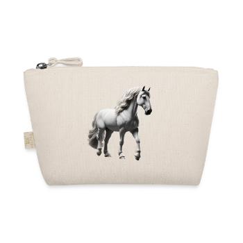 Horse Grey White - Organic Pouch - nature - Front