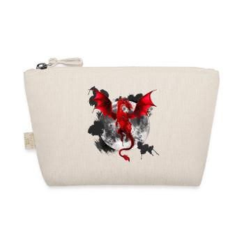 Farbflecken, Drachen Motiv, Monde - Bio-Täschchen - Natur - Vorne