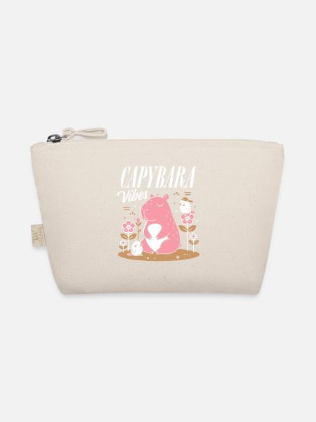 Relaxed Capybara Vibes - Organic Pouch - nature - Front