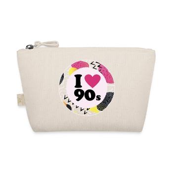 I ♥ 90s – Nostalgisches Retro-Design - Bio-Täschchen - Natur - Vorne