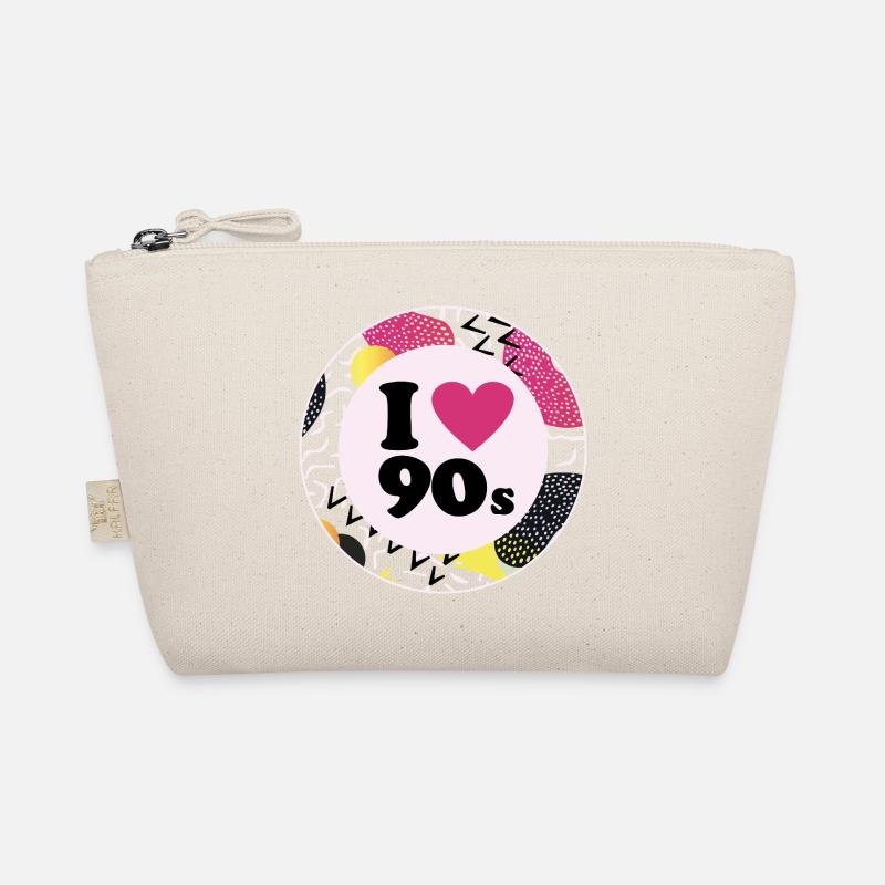 I ♥ 90s – Design rétro nostalgique Trousse biologique