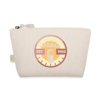 Vintage car garage retro vintage outfit car classic - Organic Pouch - nature - Front
