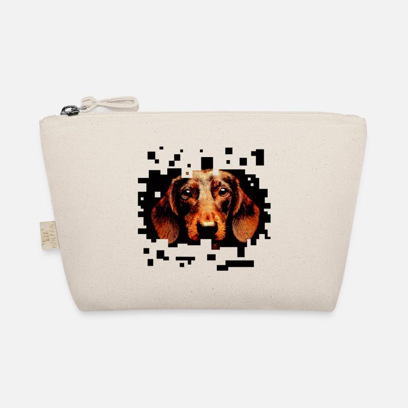 Dachshund Wirehaired Pixelart Organic Pouch