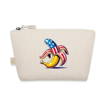 Patriotic Banana PopArt Design - Organic Pouch - nature - Front