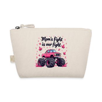Mom’s Fight Is Our Fight - Breast Cancer Awareness - Organic Pouch - nature - Front