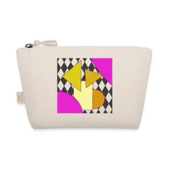 Geometrische Abstraktion Neon Pink - Bio-Täschchen - Natur - Vorne