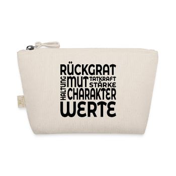 RÜCKGRAT WERTE HALTUNG - Bio-Täschchen - Natur - Vorne