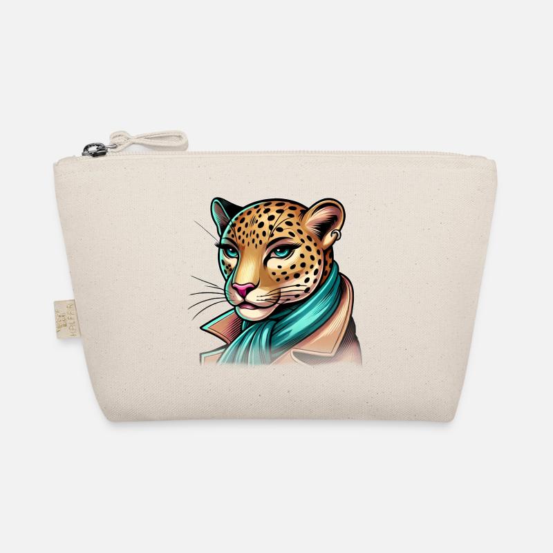Cool Leopardess with Jacket & Earring – Trendy Organic Pouch