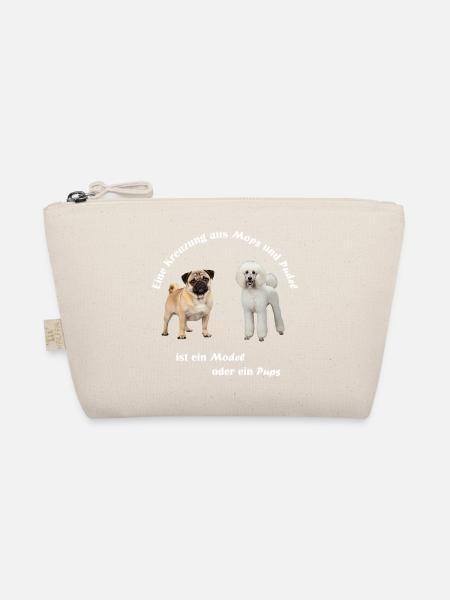 Kreuzung Pudel und Mops - Bio-Täschchen - Natur